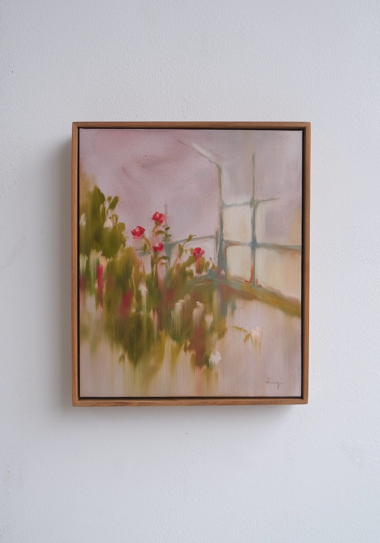 held in dusk light